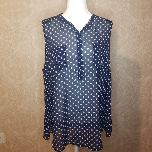 torrid Tops - Torrid polka dot sheer tank top size 2
